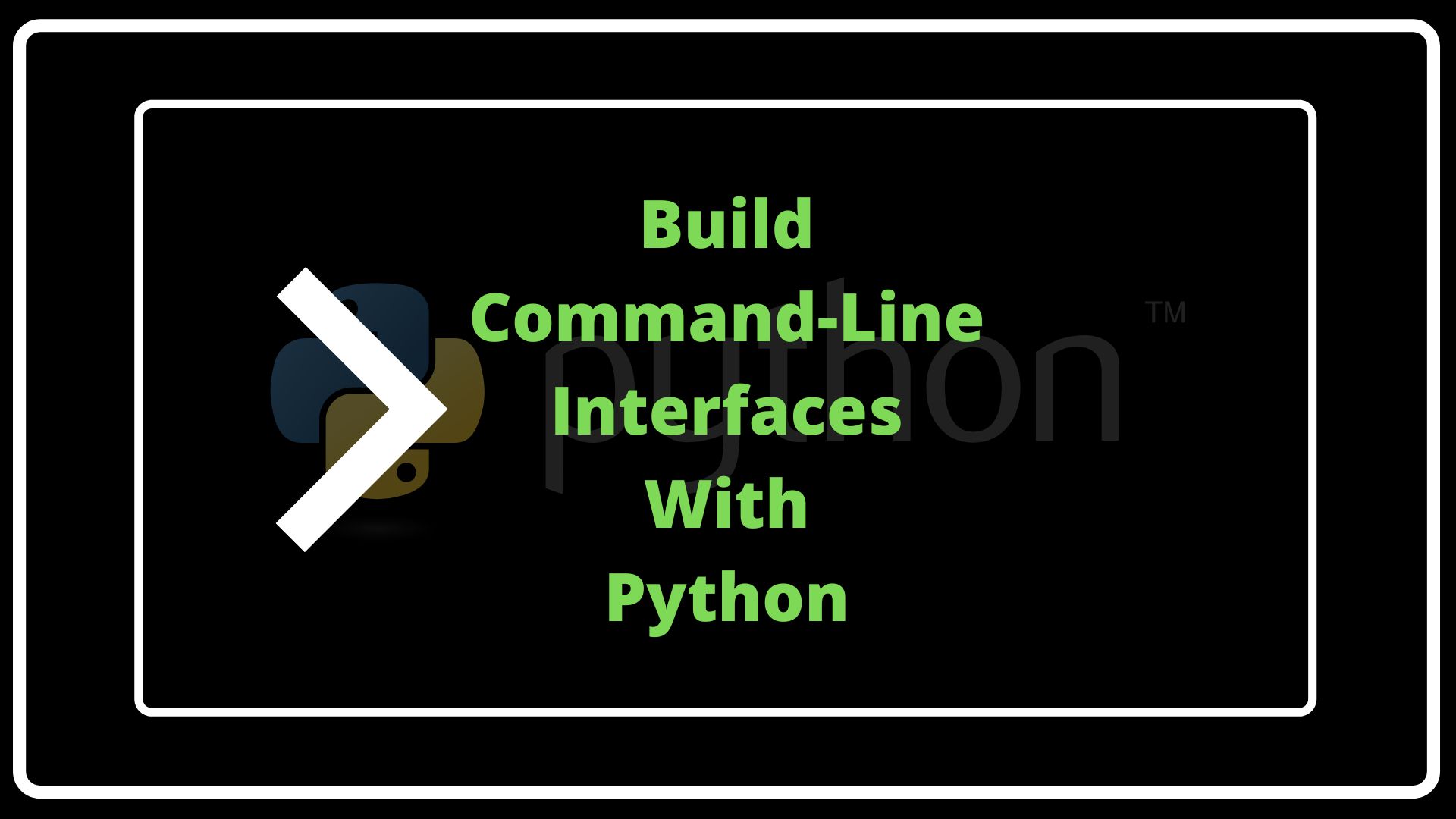command line interface with python and argparse
