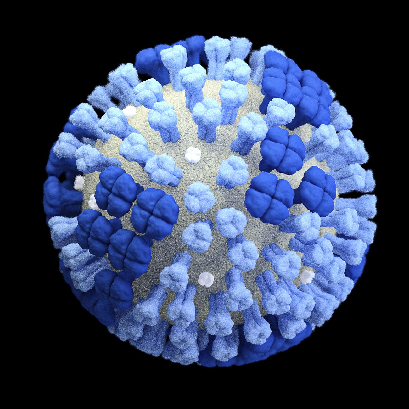 Influenza virus illustration in semi-